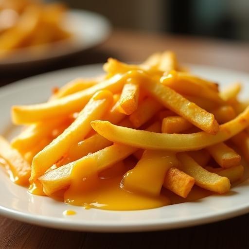 Loaded fries drenched in mature cheddar and onion gravy